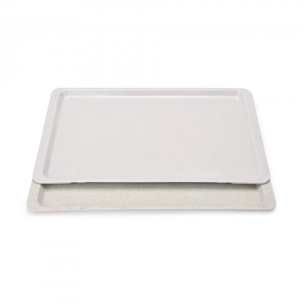 GN-Tablett - Serie 9605 - Polyester - grau - Stapelnocken