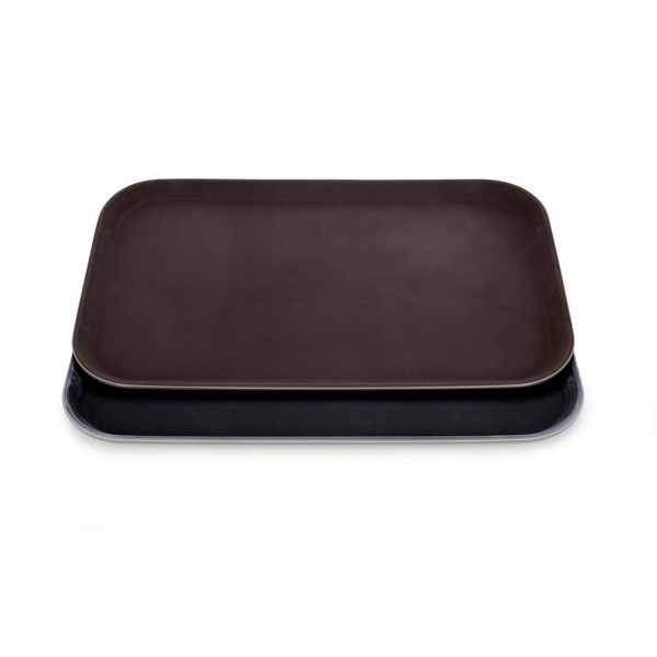 GN-Tablett - Polyester - braun oder schwarz - mit rutschhemmender Oberfläche