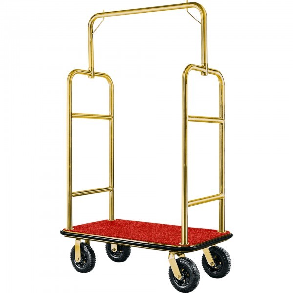 Kofferwagen - Edelstahl - gold - versch. Teppichfarben - premium Qualität