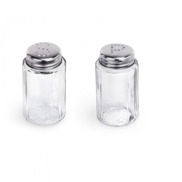 Streuer - Salz / Pfeffer - Glas - gerade Form
